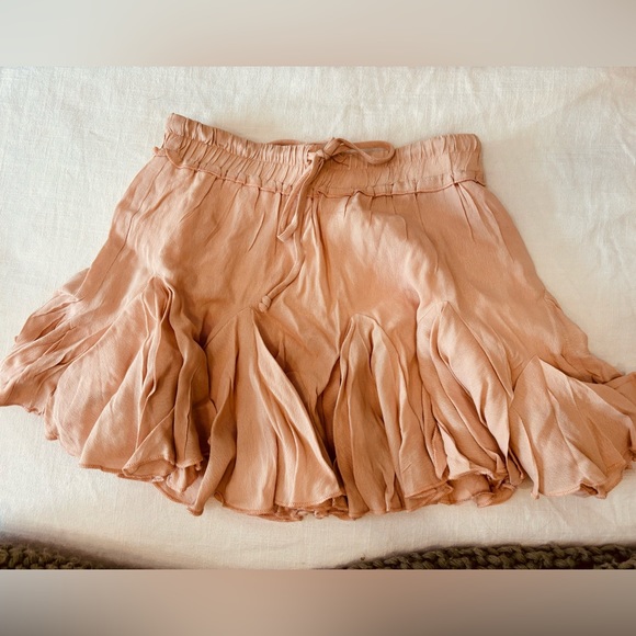 Vici Dresses & Skirts - Vici Peach Ruffle Mini Skirt